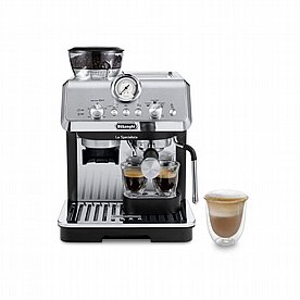 מכונת קפה ידנית DeLonghi דלונגי דגם EC9155.MB שחור עם חזית וחלק עליון כסופים מכונת קפה ידנית DeLonghi דלונגי דגם EC9155.MB שחור עם חזית וחלק עליון כסופים