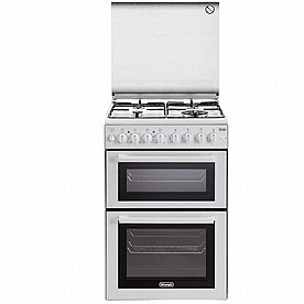 תנור אפיה משולב כיריים 4 להבות דו תאי Delonghi דלונגי DCS12EDW-IL לבן תנור אפיה משולב כיריים 4 להבות דו תאי Delonghi דלונגי DCS12EDW-IL לבן