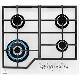 כיריים גז 4 להבות Electrolux KGG64362W - גימור זכוכית לבנה אחריות ע"י היבואן הרשמי כיריים גז 4 להבות Electrolux KGG64362W - גימור זכוכית לבנה אחריות ע"י היבואן הרשמי